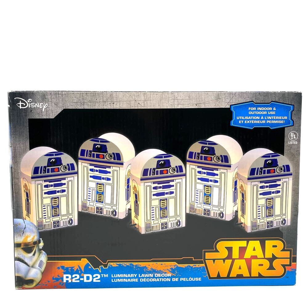 NEW STAR WARS R2D2 LUMINARY LAWN DECOR LIGHTS KURT ADLER 6FT LONG LIGHTED